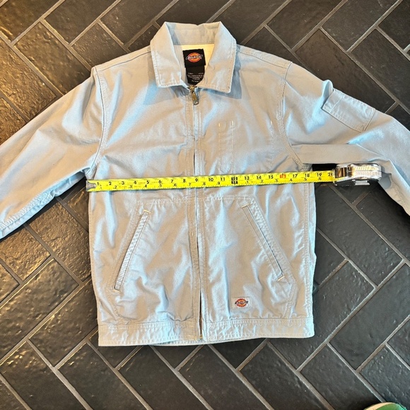 Dickies Women’s Eisenhower Jacket Light Blue Workwear Zip Front X small - Picture 8 of 10